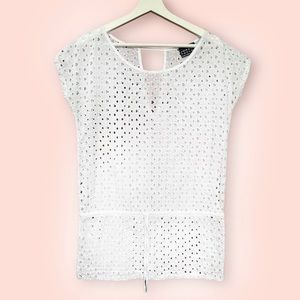 JORDAN TAYLOR Collection white  Mesh‎ Top Sz S